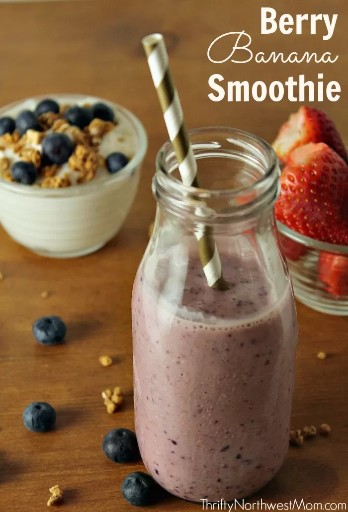 Berry Banana Smoothie with Chia Seeds
