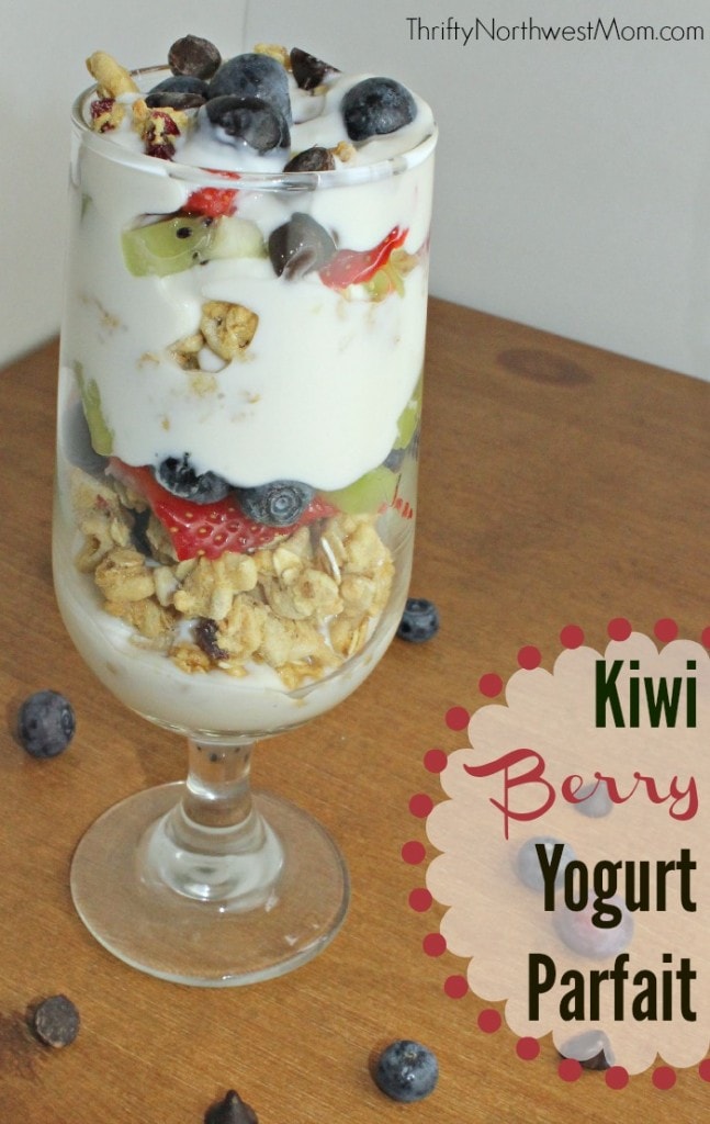Kiwi Berry Yogurt Parfait with Kashi Oats