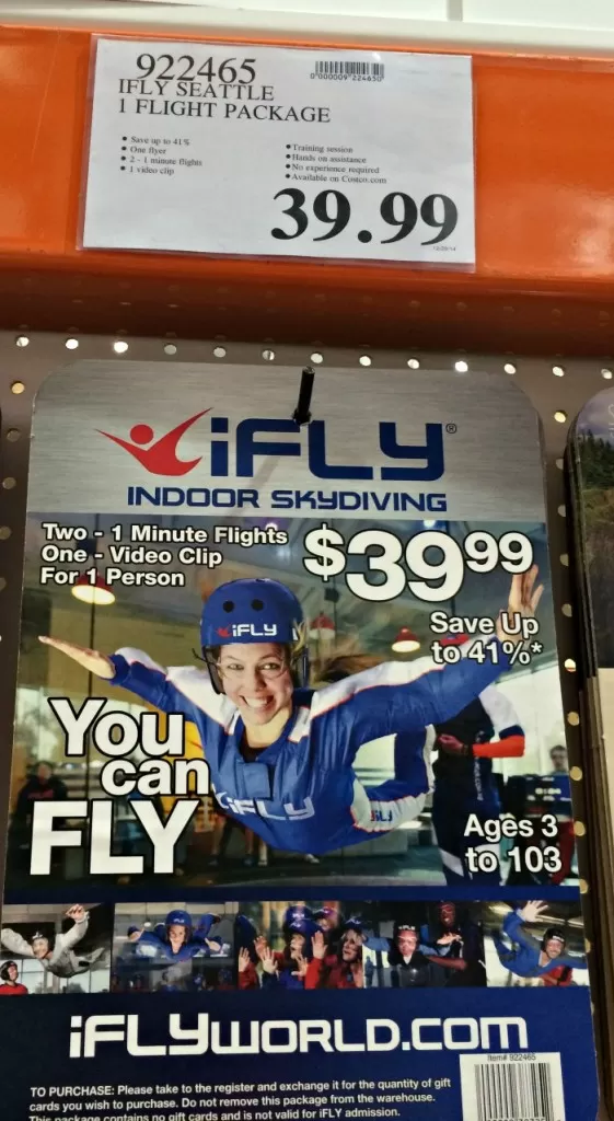 iFly Indoor SkyDiving Discount Gift Card