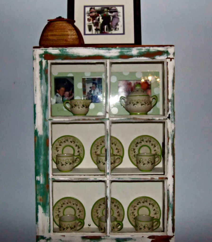 Old Window Pane Cabinet