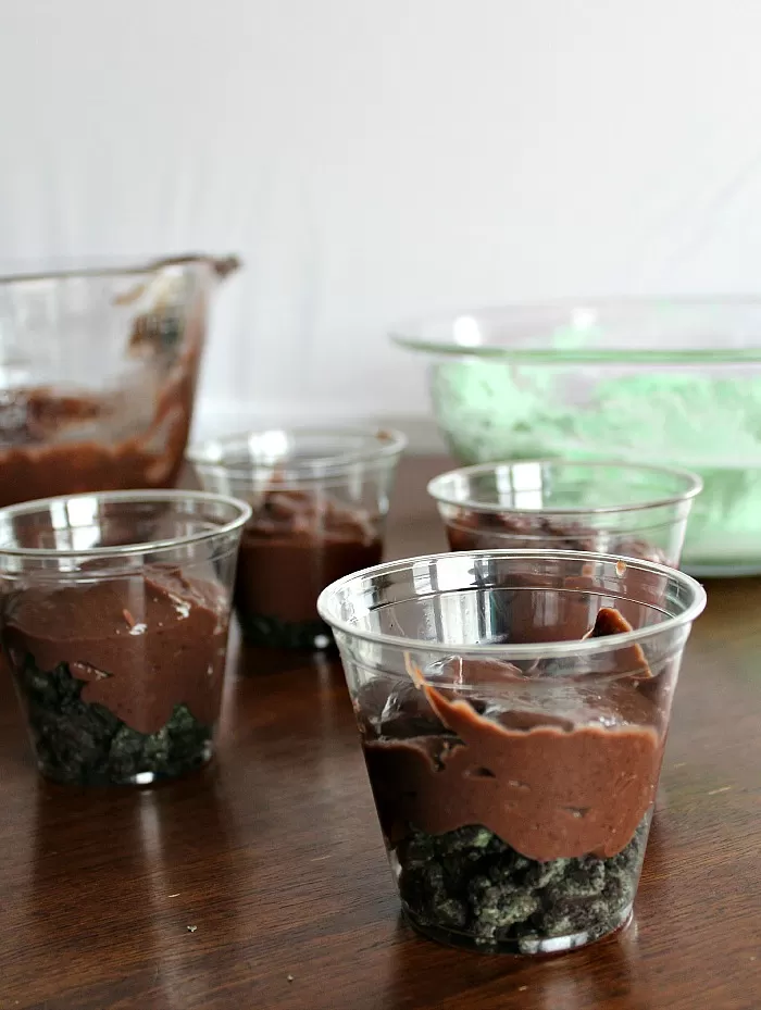 Oreo Mint Trifle Cups