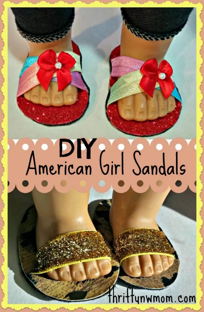 DIY American Girl Sandals Shoes