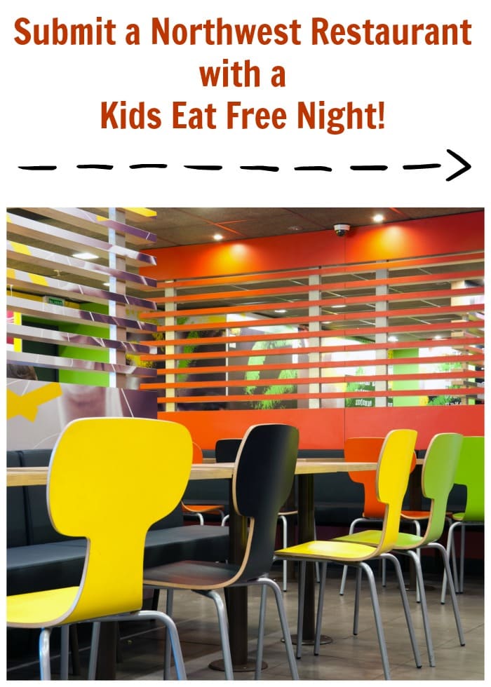 Share your Favorite Northwest Restaurants with Kids Eat Free Programs! Enter to Win a $25 Amazon Gift Card