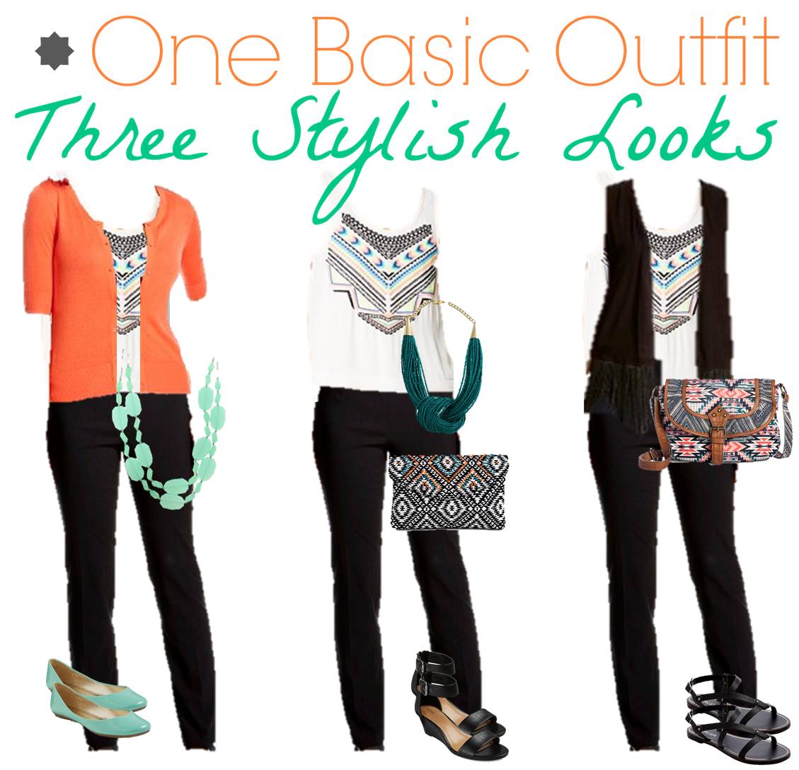 Three Outfits out of One Tank & One Pair of Pants - Making Your ...