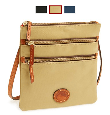 dooney and bourke triple zip crossbody