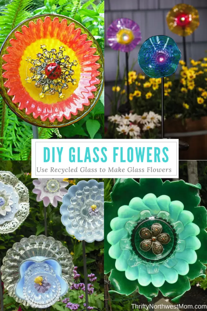Glass Flowers – Using Recycled Glass Plates To Make Beautiful Flower Art
