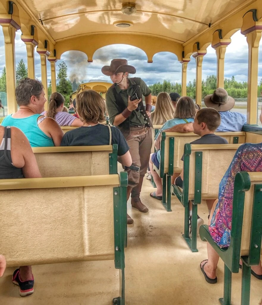 Actors on Silverwood Idaho train