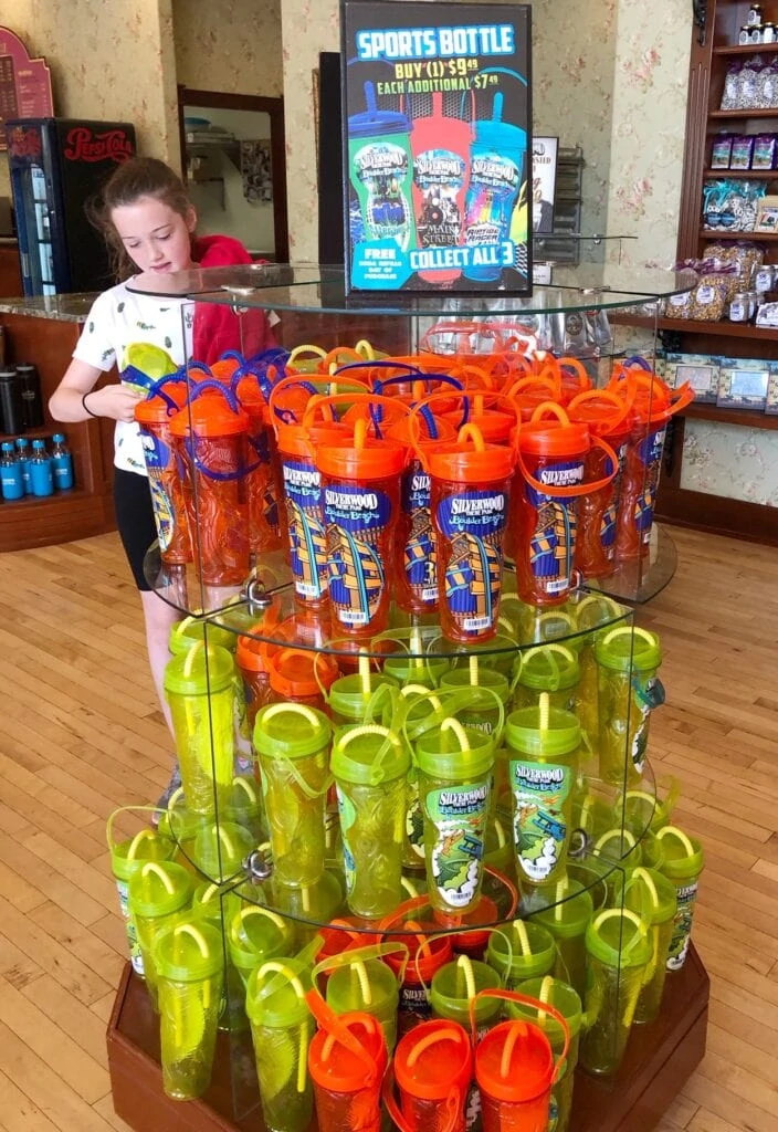 Refillable souvenir cups at Silverwood