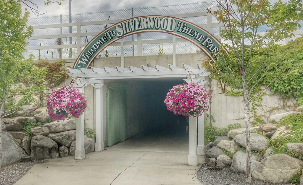 Silverwood Idaho tunnel from parking lot