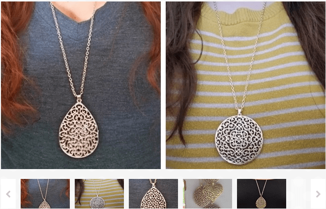 Filigree Pendant Necklace