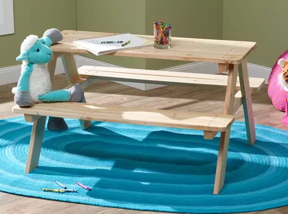 Kids Wooden Picnic Table