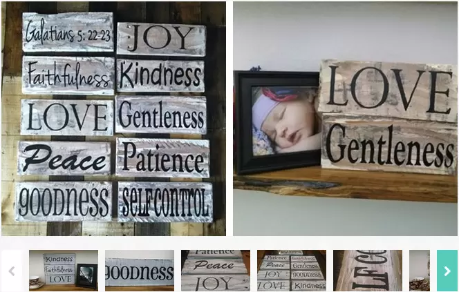 Rustic Fruit Of The Spirit Pallet Signs