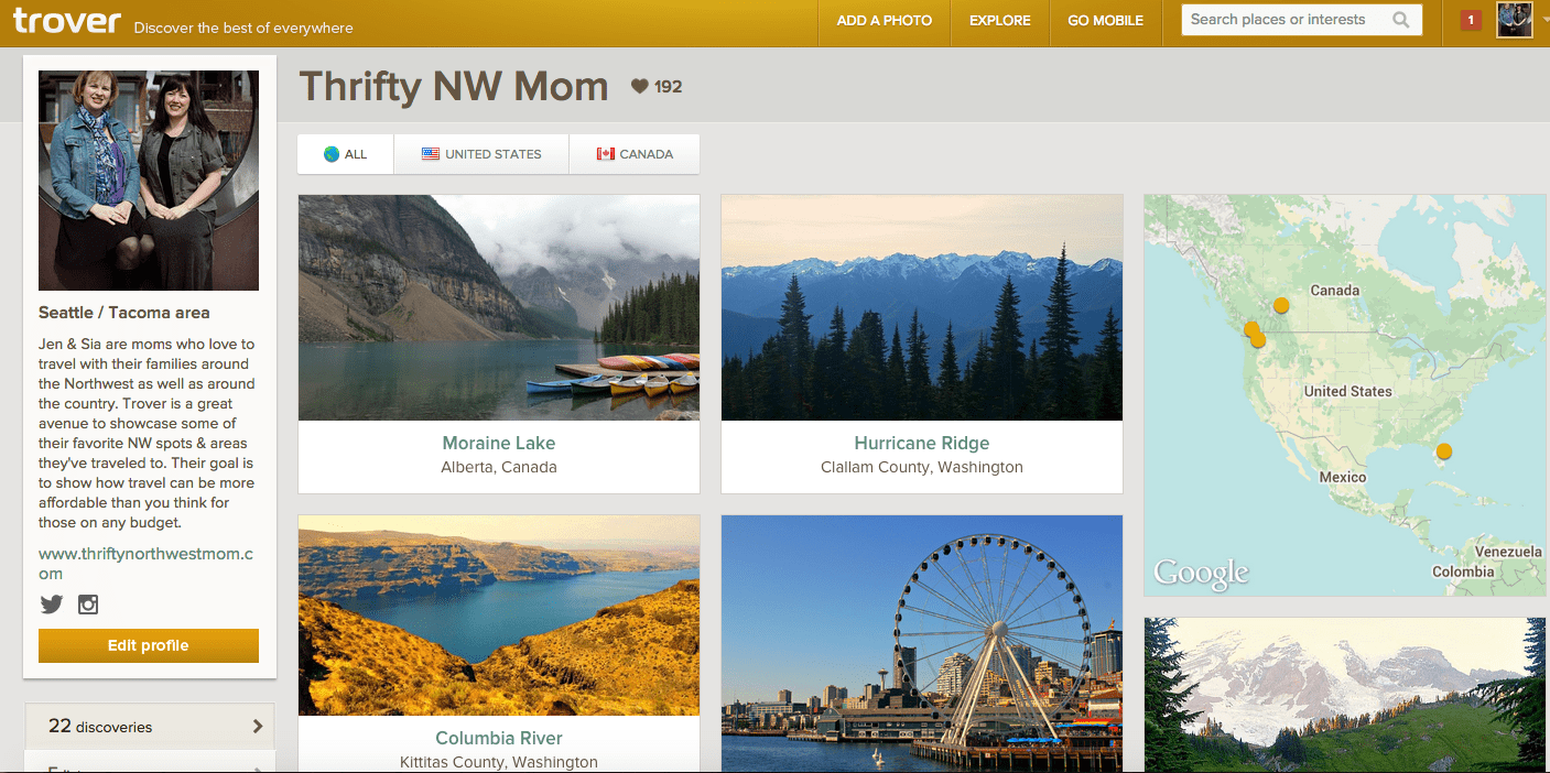 Trover Thrifty NW Mom Home Page