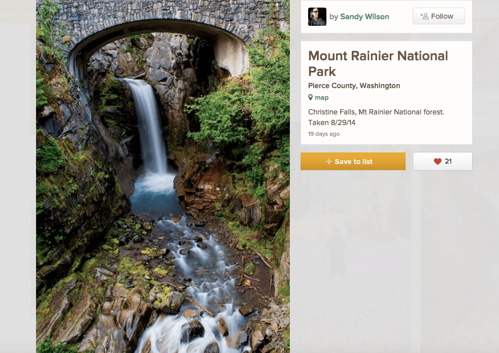 Mt Rainier Waterfall