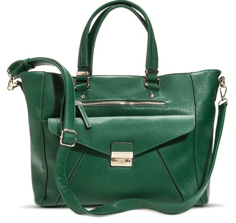 Tote Handbag with Gold Clasp Pocket $20.98 (Reg $59.99)