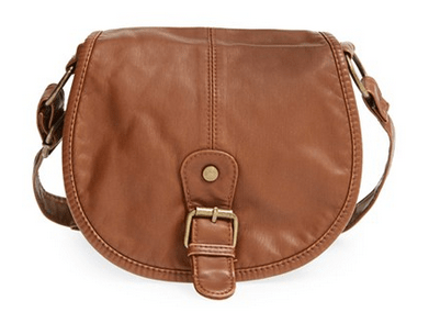 BP. Woven Border Faux Leather Crossbody Bag