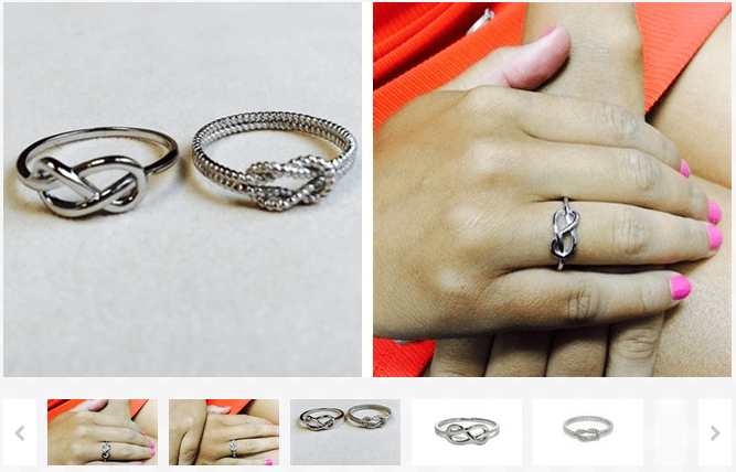 Solid Sterling Silver Love Knot Ring