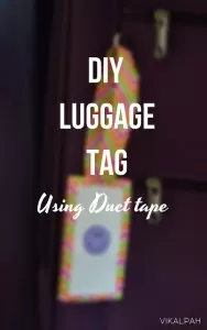 DIY Luggage tag using duct tape
