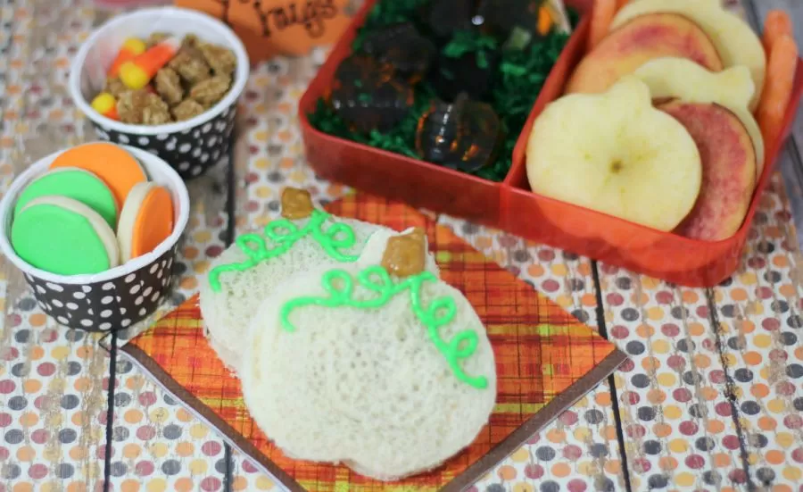 Fall Bento Lunch with Pumpkins