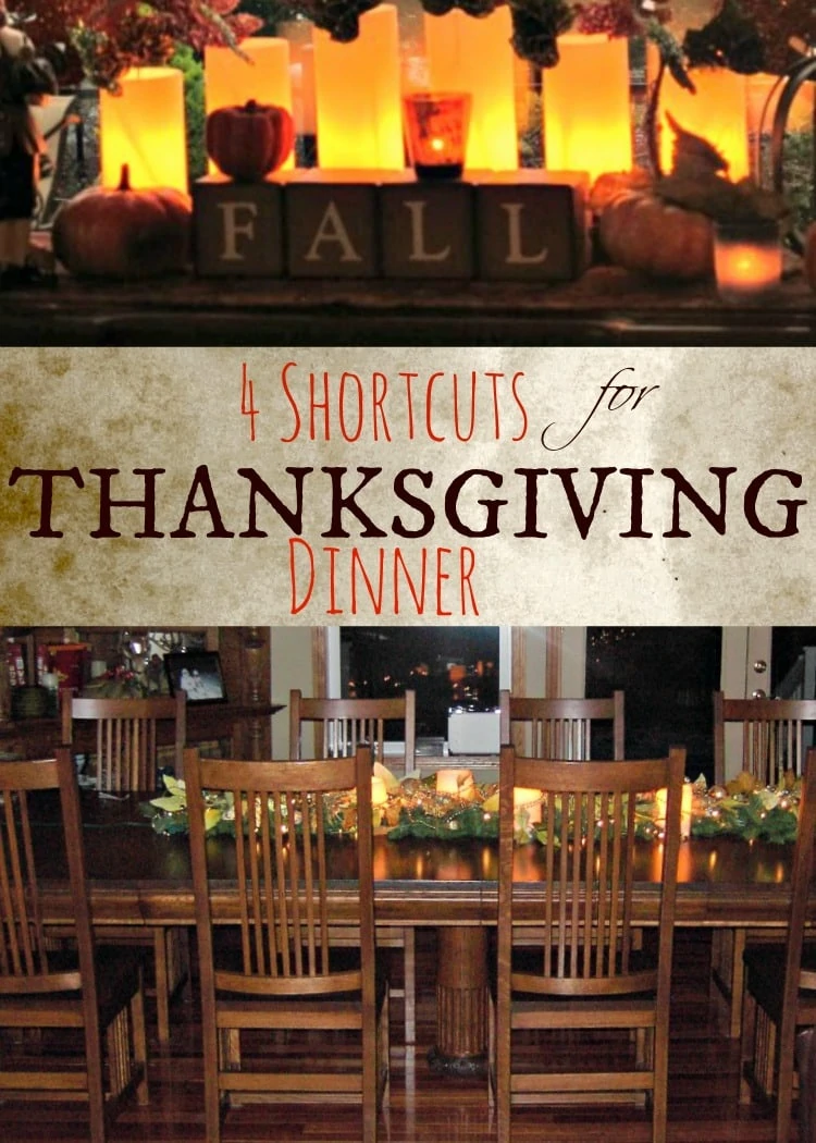 4 shortcuts for thanksgiving dinner
