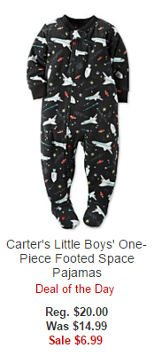 Carter's Little Boys' One-Piece Footed Space Pajamas