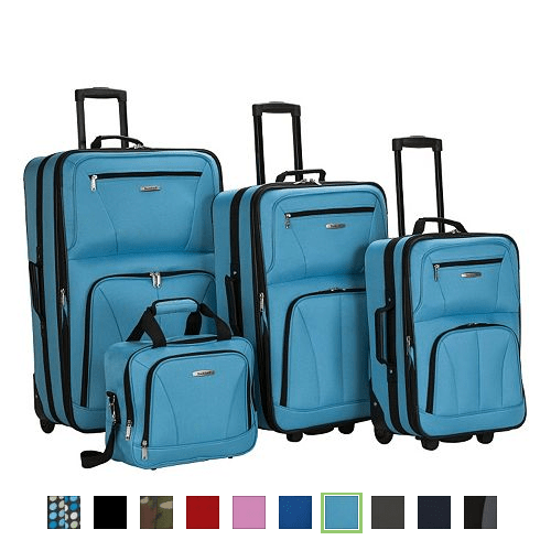 Rockland 4-Piece Wheeled Luggage Set