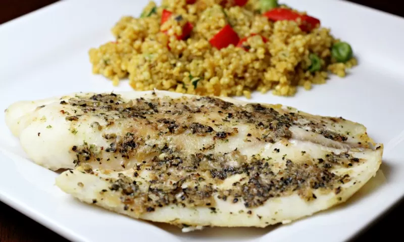 Tilapia with Veggie Quinoa Medley