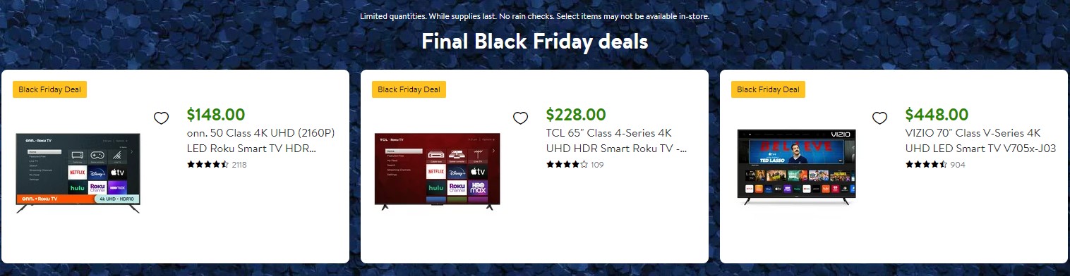 Walmart Black Friday TV Deals