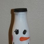 DIY Snowmen Using Repurposed Starbucks Bottles