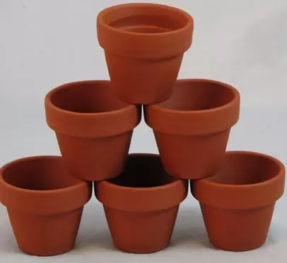 Mini clay pots