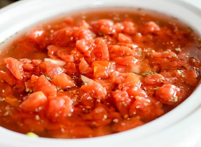 Slow Cooker Ham Soup with Ingredients Added