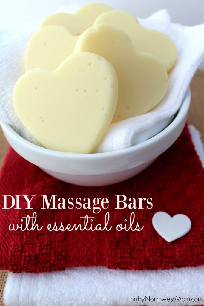 DIY Heart Shaped Massage Bars with Essential Oils
