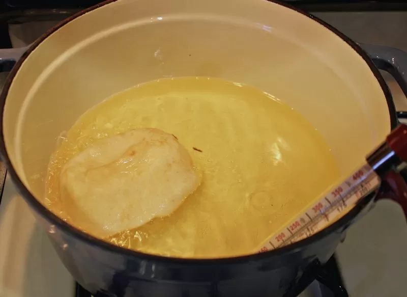 Frying Soft Tortilla Taco Bowls