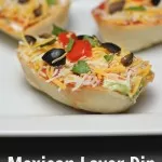 Mexican Layer Dip in Tortilla Bowls