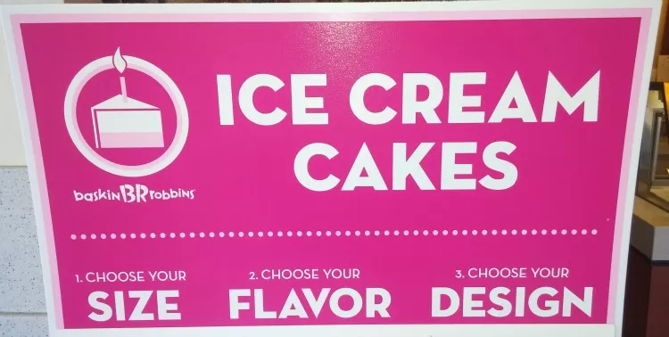 Ice Cream Cakes Sign