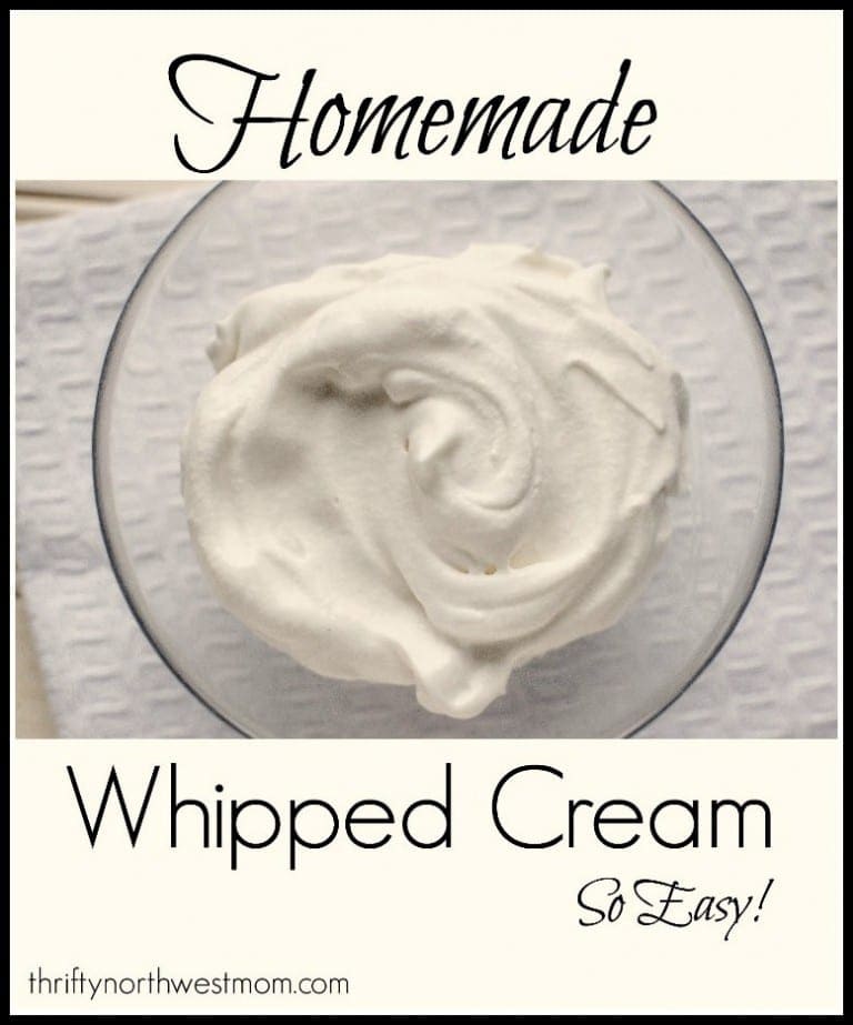 Homemade Whip Cream Recipe Use Mixer or Whipped Cream Canister