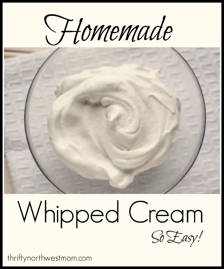 Homemade Whip Cream Recipe – Use Mixer or Whipped Cream Canister!