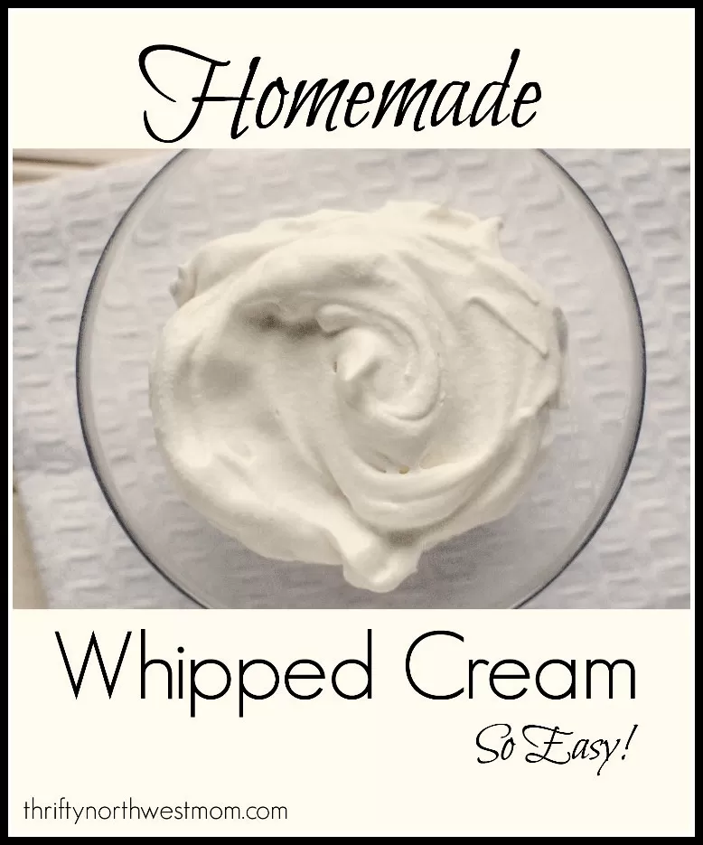 homemade whipped cream recipe