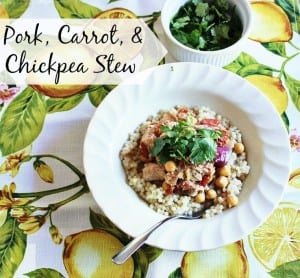 Pork Carrot and chickpea stew