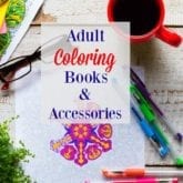 Adult Coloring Books Gift Guide of coloring books and accessories
