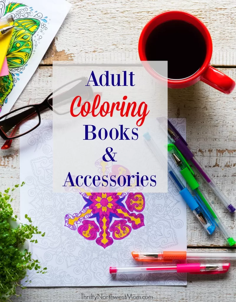 Adult Coloring Books Gift Guide of coloring books and accessories