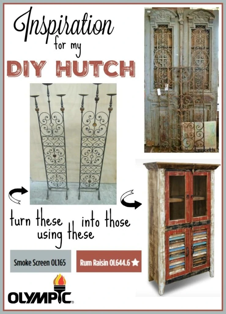 #Bringonthecolor – DIY Hutch Makeover Plans using Olympic Paints!