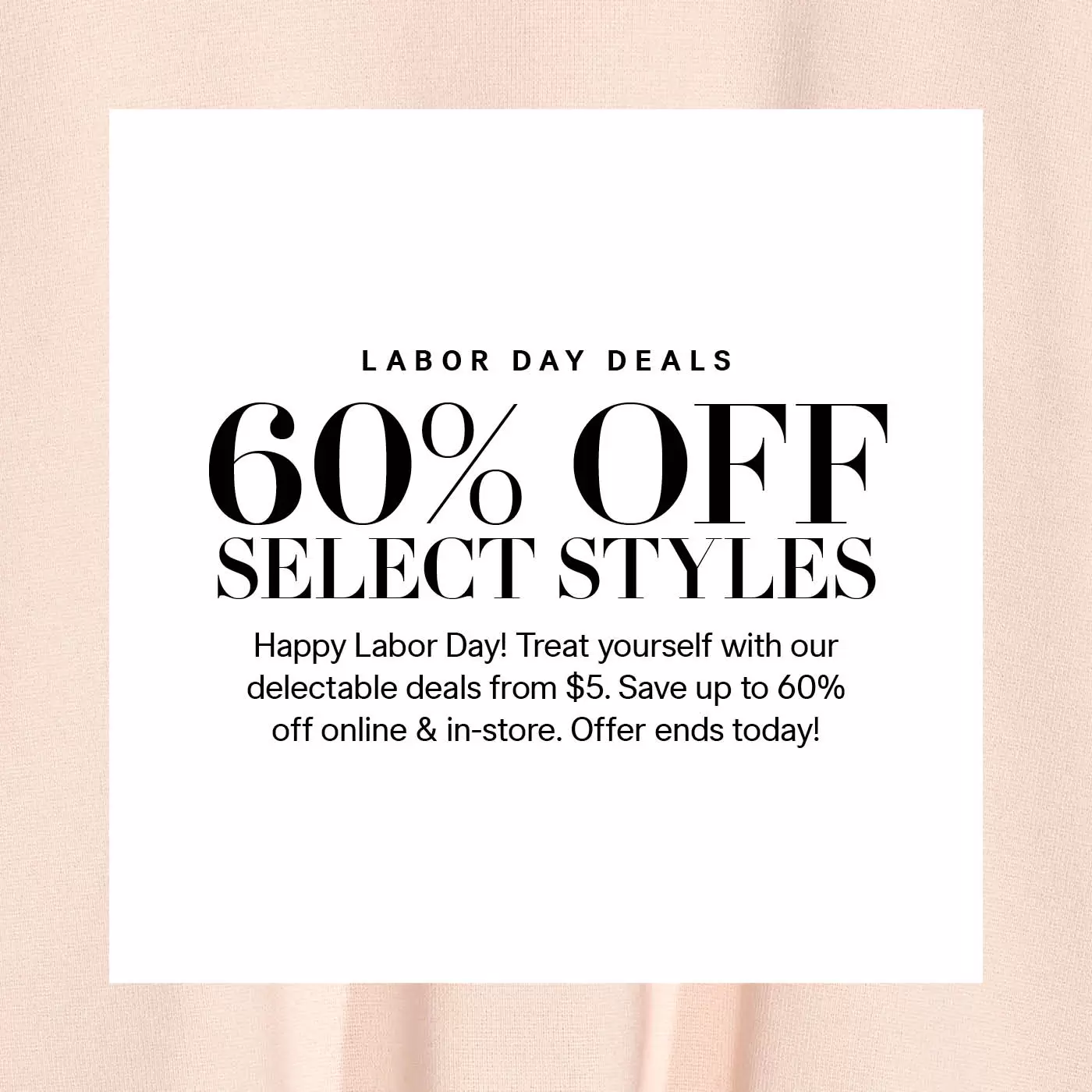 H&M Labor Day Sale