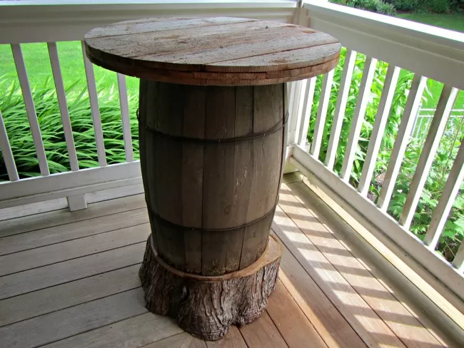 Wooden Barrel Table