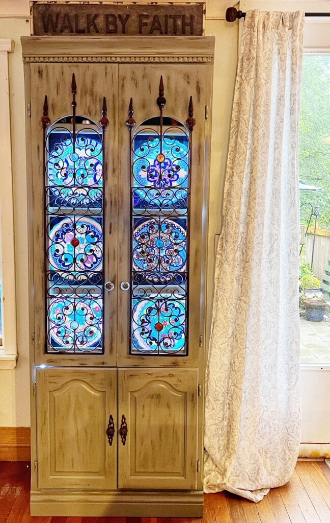 DIY Hutch Makeover Using Paint & Lighting Before & After! Thrifty