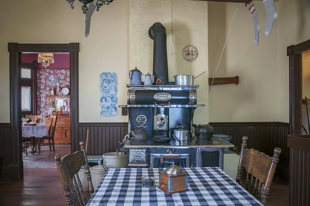 Kitchen at the historic Stewart Farm