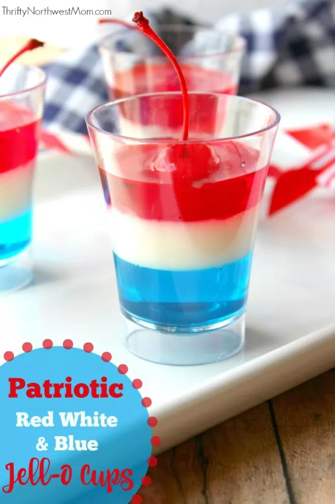 Patriotic Red White & Blue Jell-O Cups Recipe