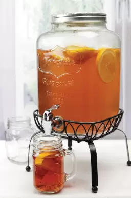 Glass Mason Jar 2 Gallon Dispenser