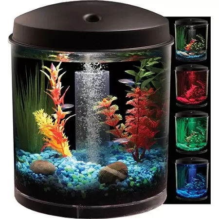 Hawkeye 2 Gallon 360 Starter Aquarium Kit with LED Lighting $16!
