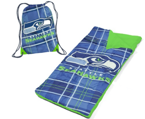 NFL Seahawks Sleeping Bag and Drawstring Bag Set $21.99!